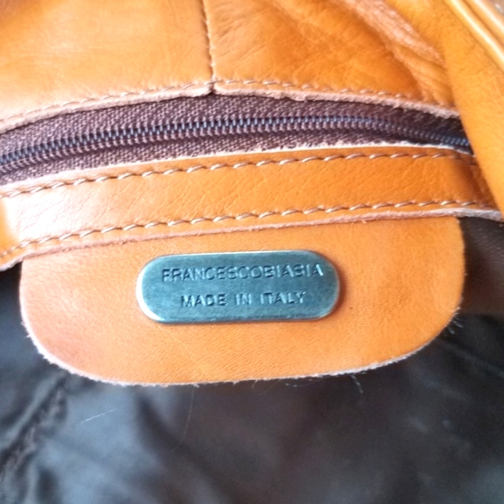 FRANCESCO BIASIA Orange leather Handbag FIRM PRICE - Picture 4 of 6
